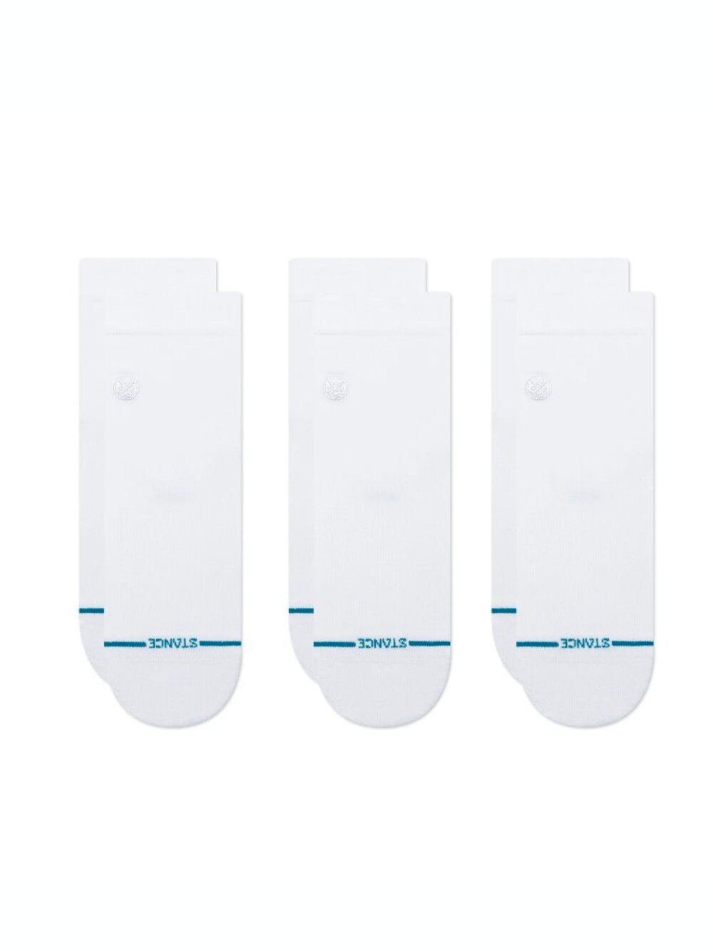 STANCE Womens ICON Lowrider 3 Pack Socks White NWT